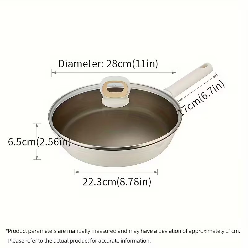 COOKER KING Non-Stick Titanium Coating Frying Pan with Lid – Healthy, PFOA-Free Cooking for All NZ Cooktops