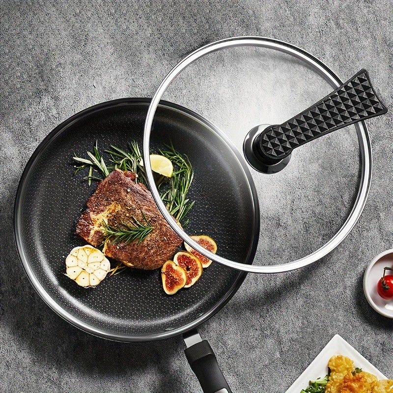 COOKER KING 10-inch Non-Stick Stainless Steel Frying Pan – Honeycomb Coating, Stand-Up Lid & Anti-Scald Handle for All NZ Cooktops