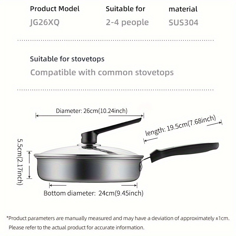 COOKER KING 10-inch Non-Stick Stainless Steel Frying Pan – Honeycomb Coating, Stand-Up Lid & Anti-Scald Handle for All NZ Cooktops