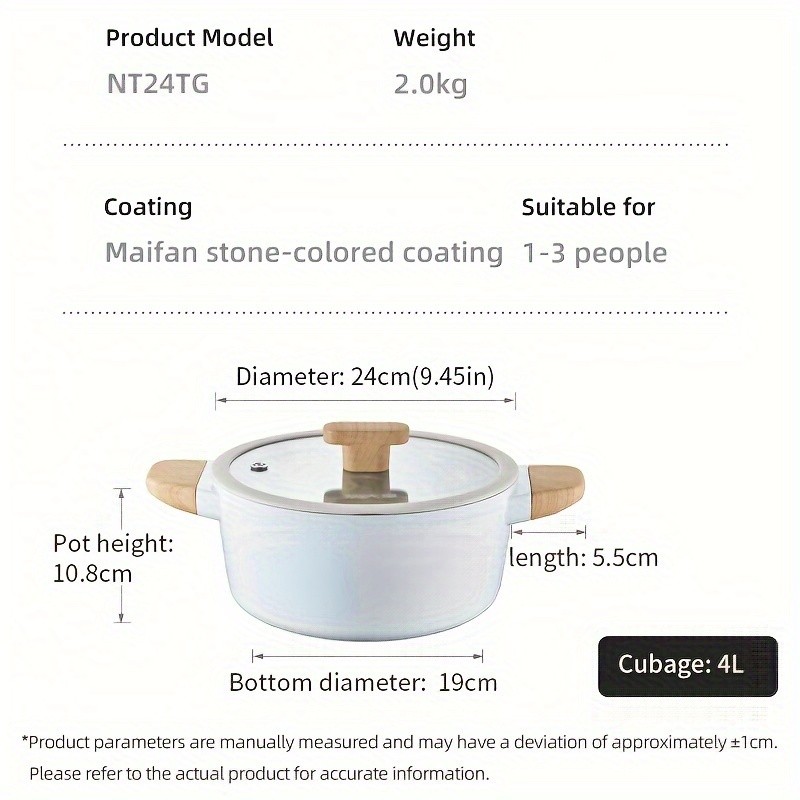 COOKER KING 24cm Non-Stick StockPot with Glass Lid – PTFE/PFOA-Free, Induction Ready & Perfect for Everyday NZ Cooking