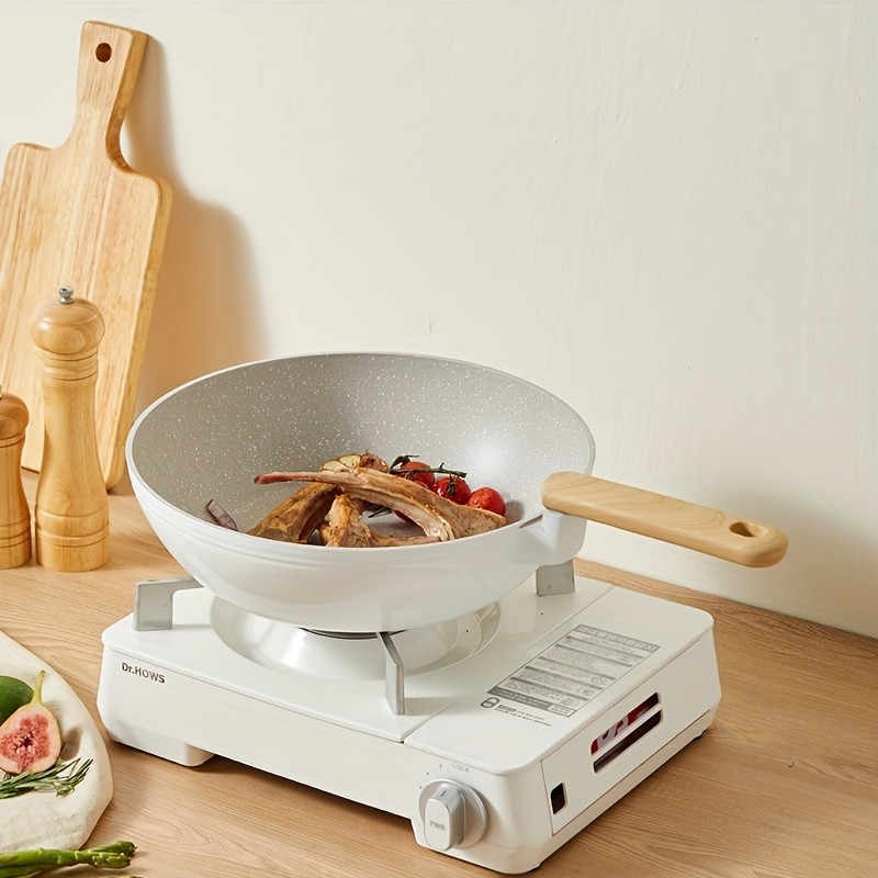 COOKER KING 30cm Non-Stick Wok Pan with Glass Lid – Restaurant-Grade, Non-Toxic & Compatible with All NZ Cooktops