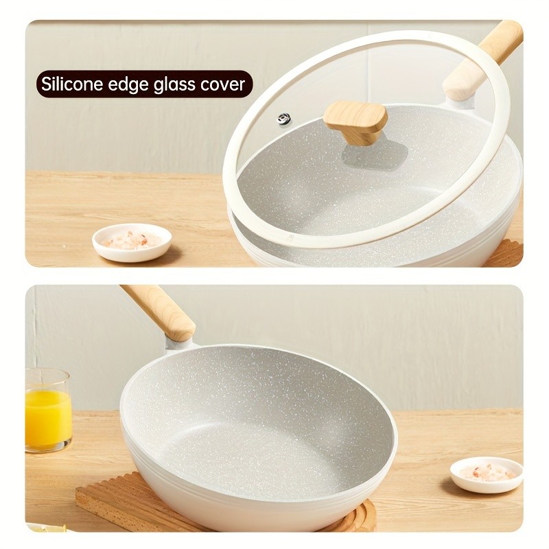 COOKER KING 30cm Non-Stick Wok Pan with Glass Lid – Restaurant-Grade, Non-Toxic & Compatible with All NZ Cooktops