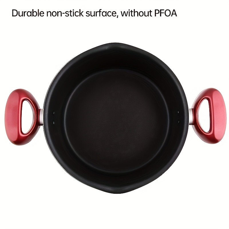 COOKER KING 4 Quart Non-Stick Stockpot with Glass Lid – PTFE/PFOA-Free, Induction Ready & Perfect for Everyday NZ Cooking
