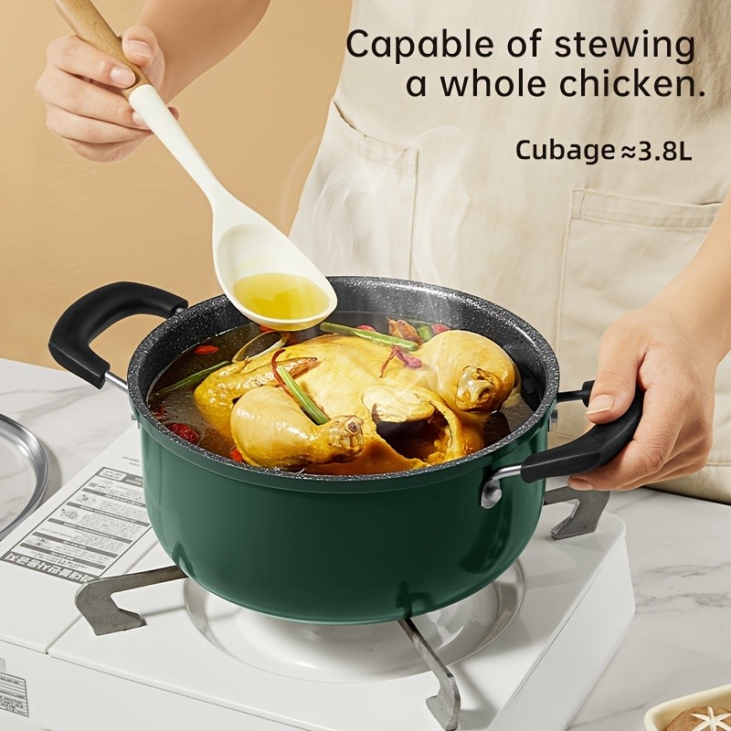 COOKER KING 22cm Non-Stick Saucepan with Glass Lid – Multi-Purpose, PFOA-Free Stew Pot for Soup, Noodles & Everyday NZ Cooking