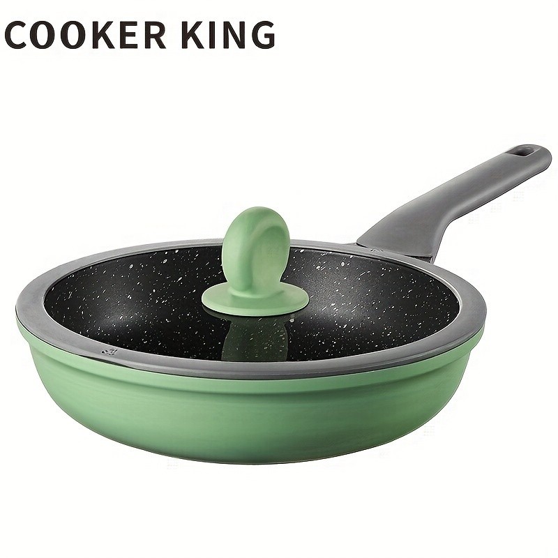 COOKER KING Nonstick Fry Pan with Lid – Healthy PFOA-Free Skillet & Omelette Pan for All NZ Cooktops