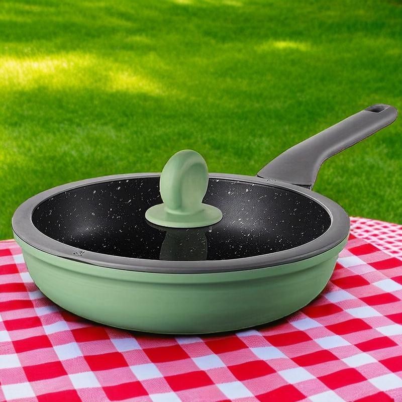 COOKER KING Nonstick Fry Pan with Lid – Healthy PFOA-Free Skillet & Omelette Pan for All NZ Cooktops