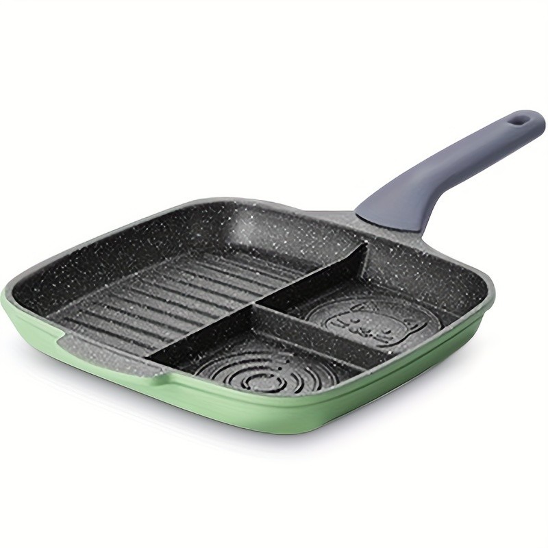 COOKER KING 3-in-1 Non-Stick Square Skillet Griddle Pan – Multi-Section, PFOA-Free & Induction-Ready Cooking for All NZ Kitchens