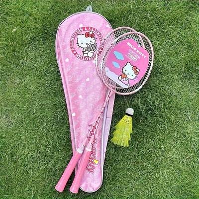 Sanrio Hello Kitty Women’s Badminton Racket – Lightweight Carbon-Fiber Practice Racket