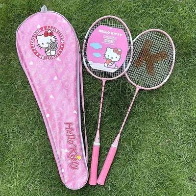 Sanrio Hello Kitty Women’s Badminton Racket – Lightweight Carbon-Fiber Practice Racket