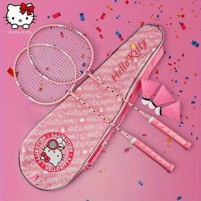 Sanrio Hello Kitty Women’s Badminton Racket – Lightweight Carbon-Fiber Practice Racket