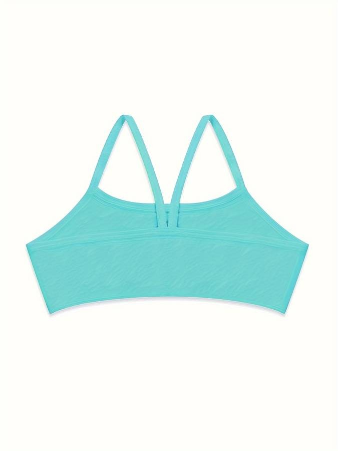 ZIMI COLLECTION 12-Pack Girls’ Seamless Camisole Bras – Cute Cross-Strap Off-Shoulder Tank Tops (Ages 6–17) Soft Knit Fabric • Medium Stretch • All-Season Comfort • Solid Colors • 90% Polyamide / 10% Elastane