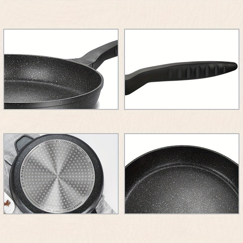 COOKER KING 32cm Nonstick Frying Pan – PTFE/PFOA-Free Large Skillet with Stay-Cool Handle for All NZ Cooktops