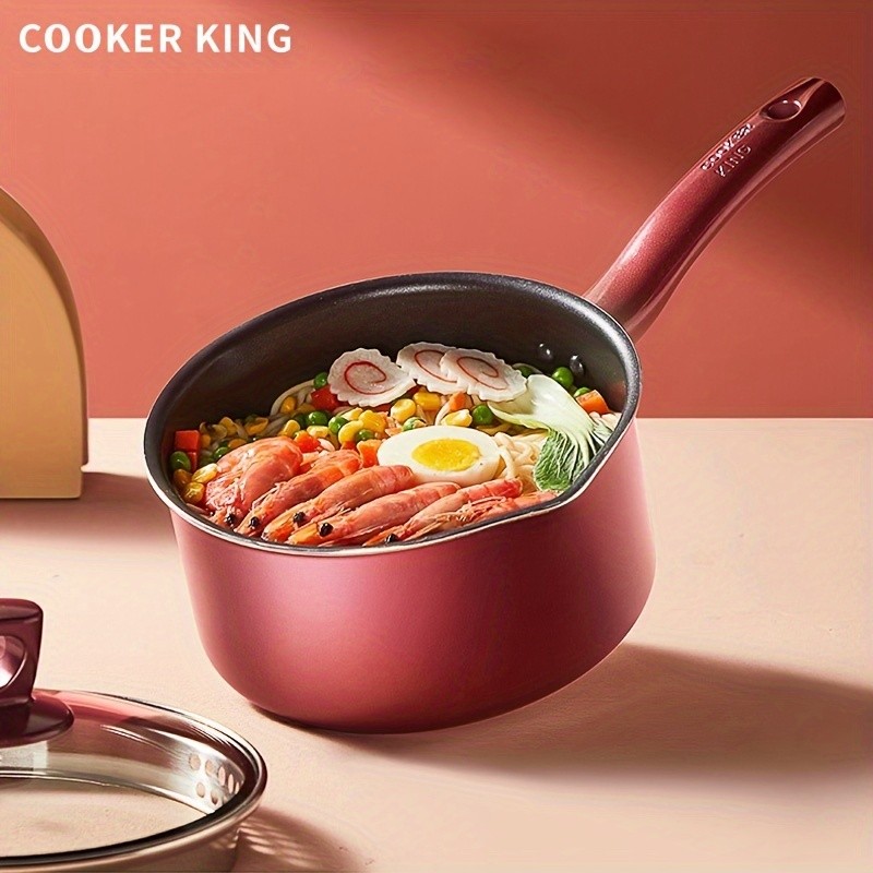COOKER KING 2.1QT Nonstick Saucepan with Glass Lid – Safe, Even-Heating Daily Pot for All NZ Cooktops