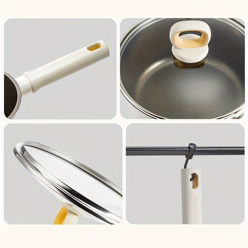 COOKER KING Titanium-Infused Nonstick Saucepan with Lid – Durable PFOA-Free Alloy Pot for All NZ Cooktops