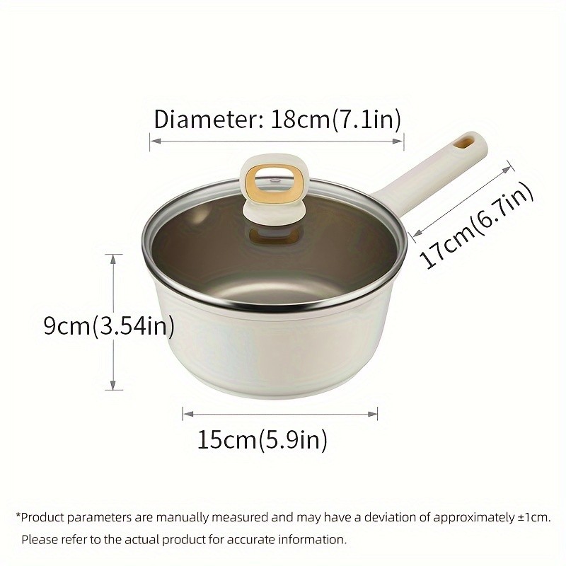 COOKER KING Titanium-Infused Nonstick Saucepan with Lid – Durable PFOA-Free Alloy Pot for All NZ Cooktops