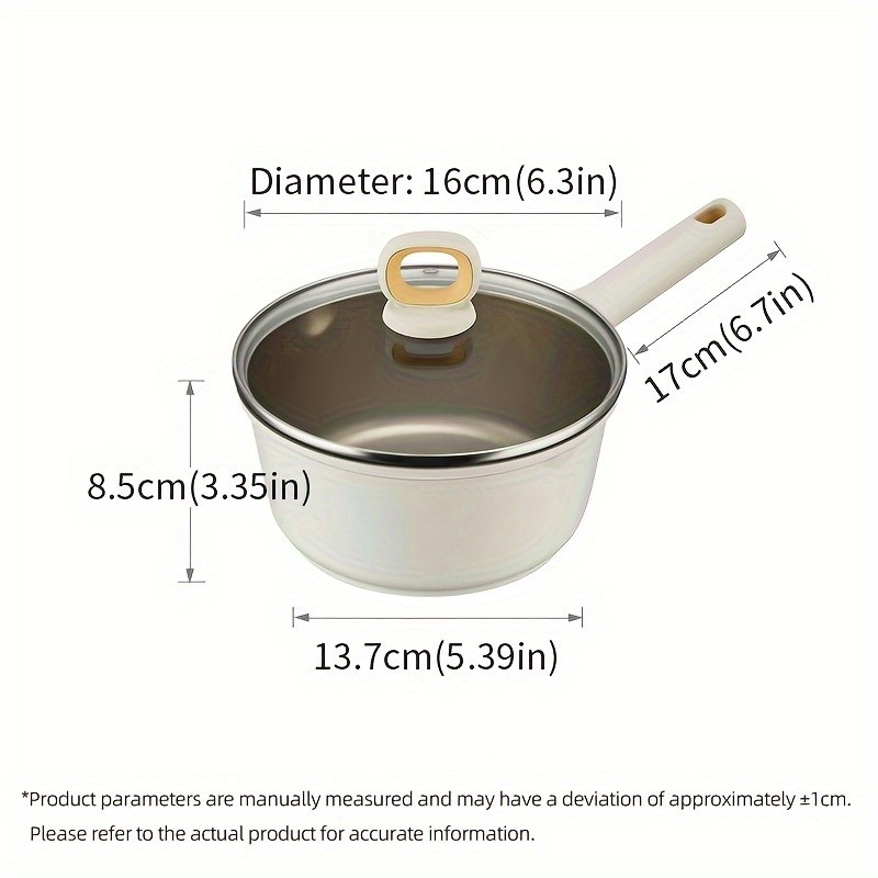COOKER KING Titanium-Infused Nonstick Saucepan with Lid – Durable PFOA-Free Alloy Pot for All NZ Cooktops
