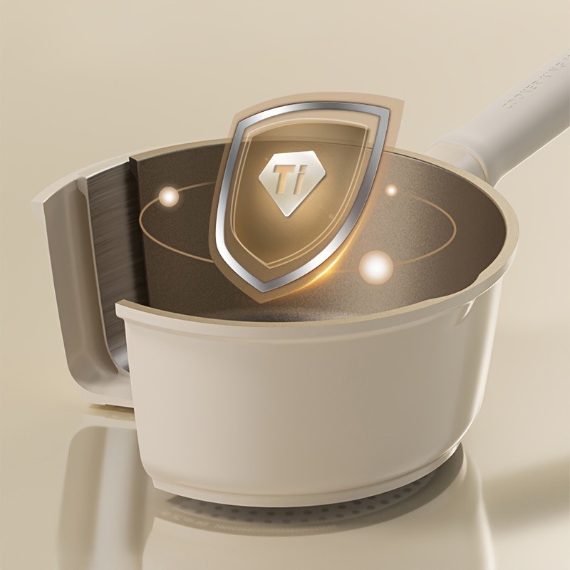COOKER KING Titanium-Infused Nonstick Saucepan with Lid – Durable PFOA-Free Alloy Pot for All NZ Cooktops