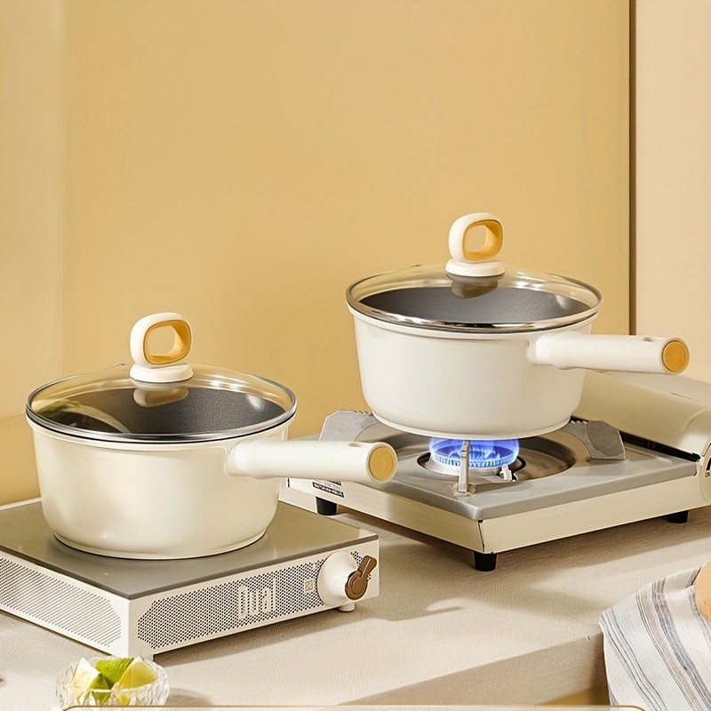 COOKER KING Titanium-Infused Nonstick Saucepan with Lid – Durable PFOA-Free Alloy Pot for All NZ Cooktops