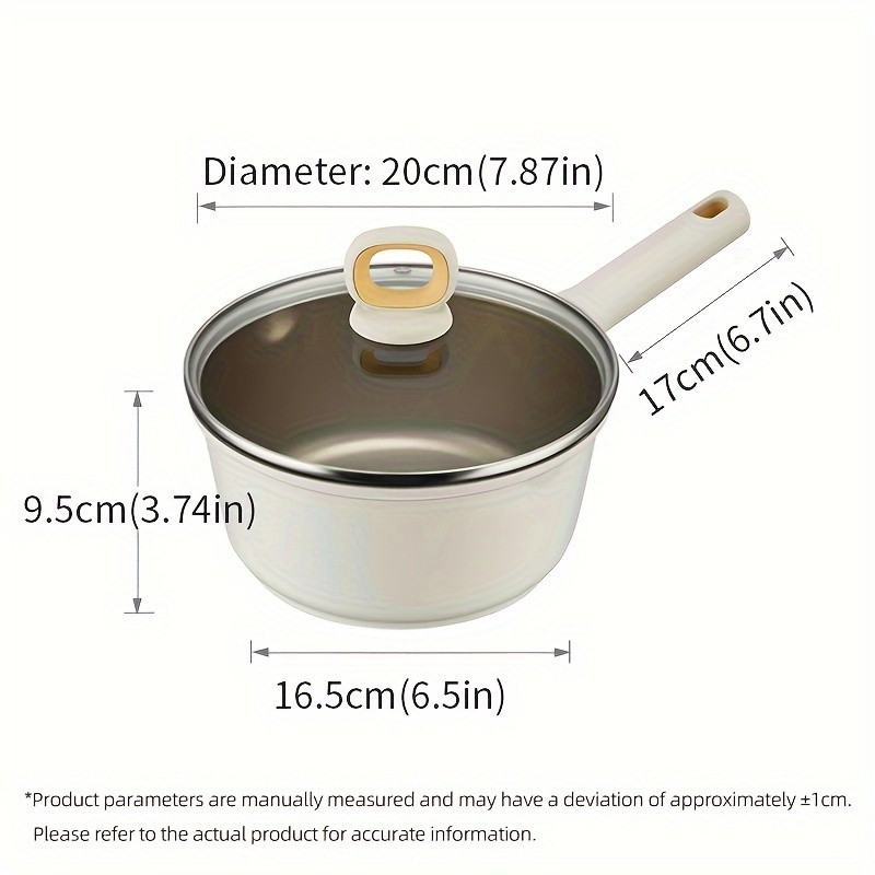 COOKER KING Titanium-Infused Nonstick Saucepan with Lid – Durable PFOA-Free Alloy Pot for All NZ Cooktops