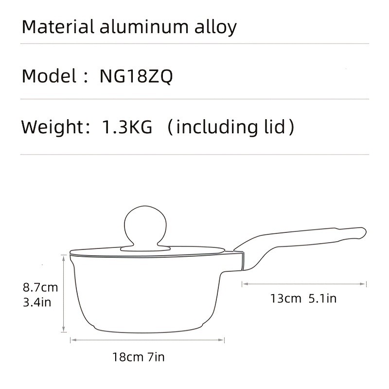 COOKER KING Nonstick Daily-Use Saucepan with Lid – Safe PFOA-Free Design for Smooth Cooking on All NZ Cooktops