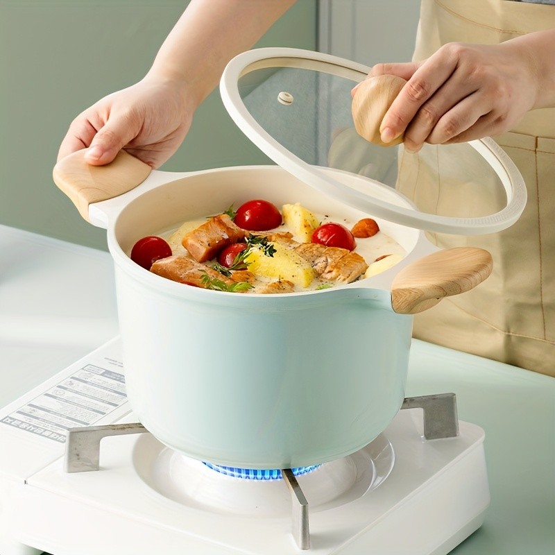 COOKER KING 4.5L Titanium-Ceramic Nonstick Stockpot with Lid – Safe, Even-Heating Family Pot for All NZ Cooktops