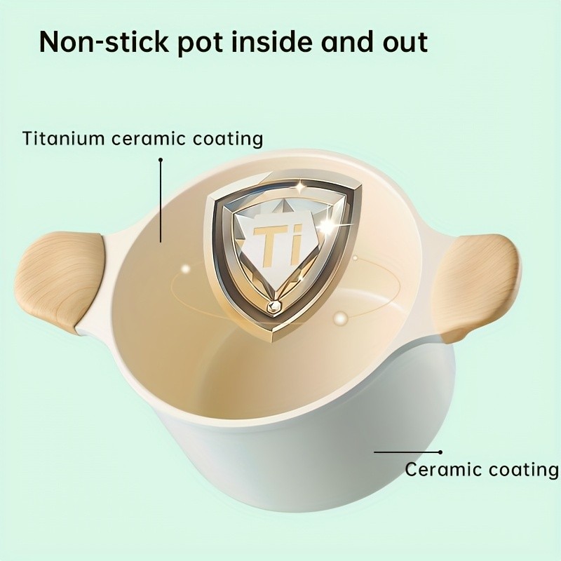 COOKER KING 4.5L Titanium-Ceramic Nonstick Stockpot with Lid – Safe, Even-Heating Family Pot for All NZ Cooktops