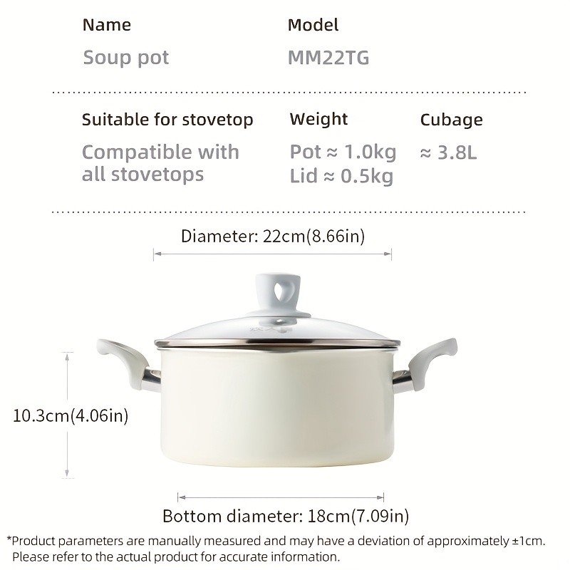COOKER KING 3.8L Everyday Nonstick Stock Pot with Glass Lid – PFOA-Free Family Cooker for All NZ Cooktops