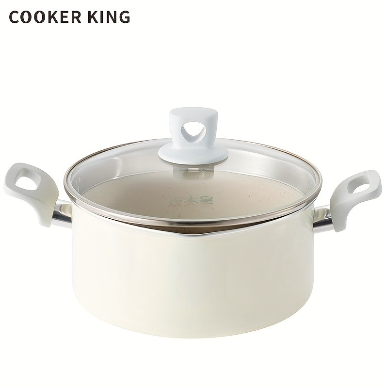 COOKER KING 3.8L Everyday Nonstick Stock Pot with Glass Lid – PFOA-Free Family Cooker for All NZ Cooktops