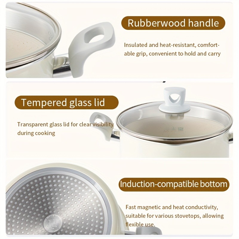 COOKER KING 3.8L Everyday Nonstick Stock Pot with Glass Lid – PFOA-Free Family Cooker for All NZ Cooktops