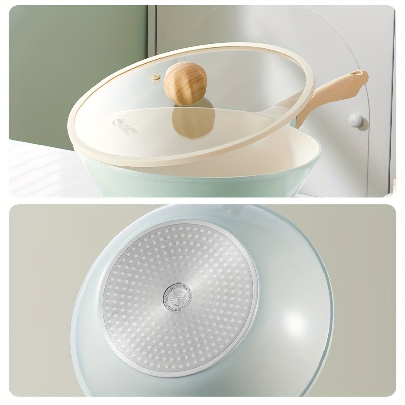 COOKER KING 28cm Titanium-Ceramic Wok with Lid – PFOA/PTFE-Free Stir-Fry Pan with Cool-Touch Handles for All NZ Cooktops