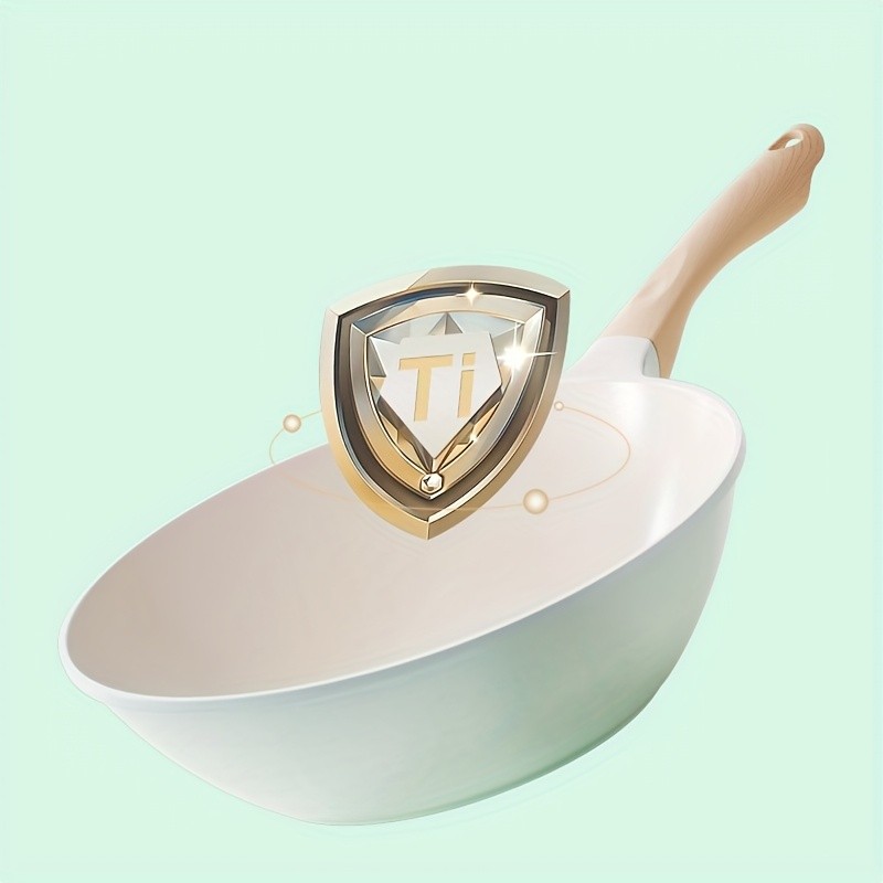 COOKER KING 28cm Titanium-Ceramic Wok with Lid – PFOA/PTFE-Free Stir-Fry Pan with Cool-Touch Handles for All NZ Cooktops