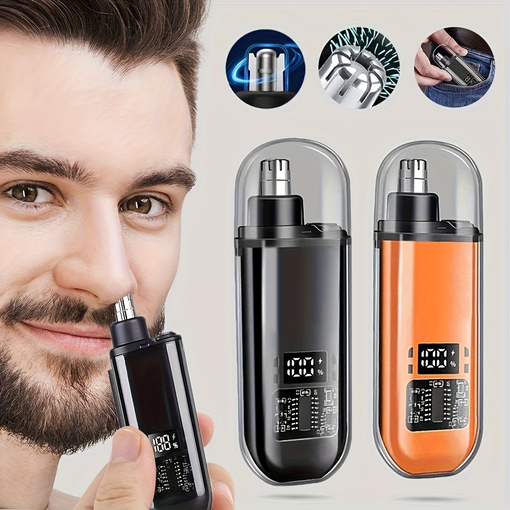 FEIYBA Mini USB Nose Hair Trimmer – Compact, Stylish & Cordless Grooming for Men and Women