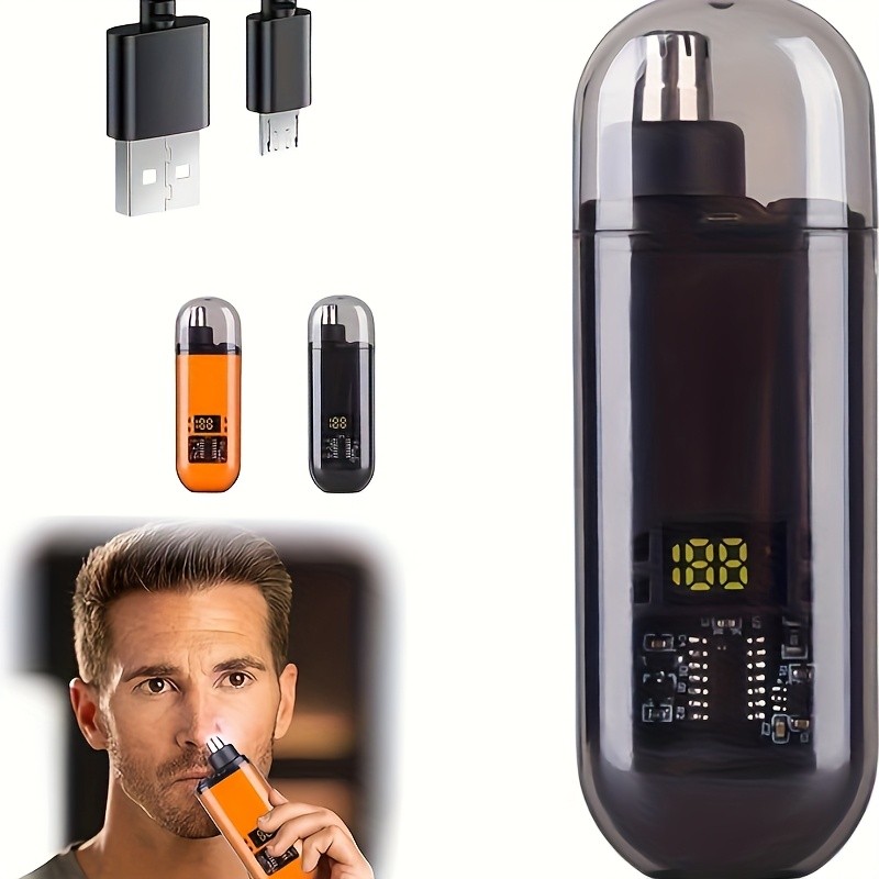 FEIYBA Mini USB Nose Hair Trimmer – Compact, Stylish & Cordless Grooming for Men and Women