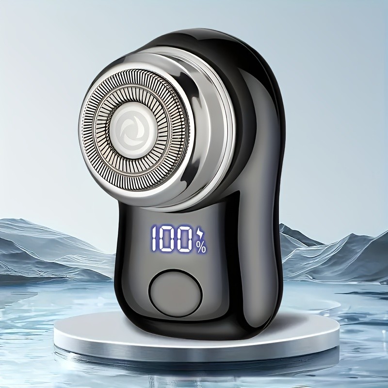 FEIYBA USB Mini Electric Shaver with LED Display – Portable Cyclone Blade Grooming for Smooth Shaving Anywhere