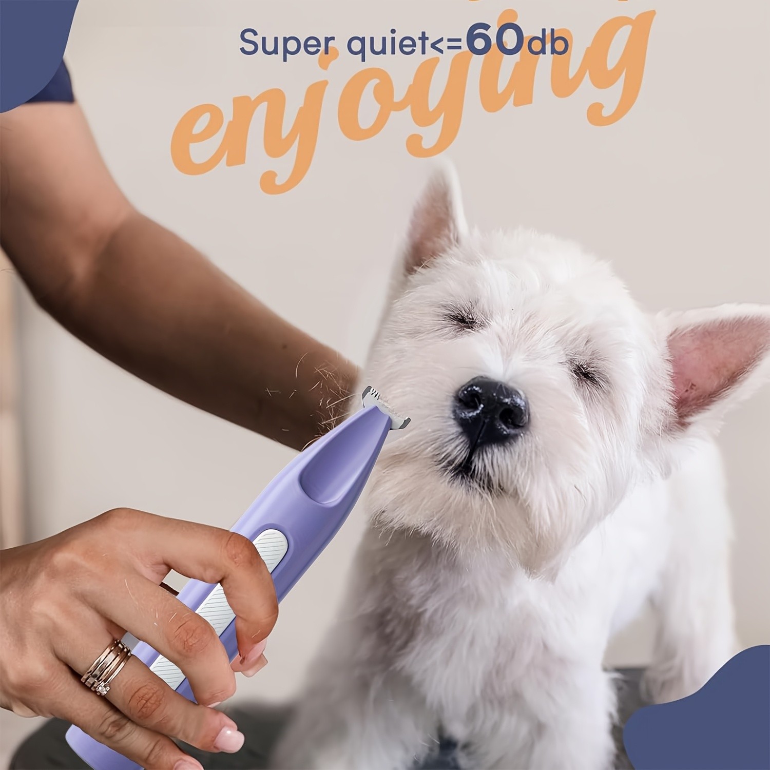 FEIYBA Cordless Pet Paw Trimmer with LED Indicator – Low-Noise USB Grooming Shaver for Small Dogs & Household Pets