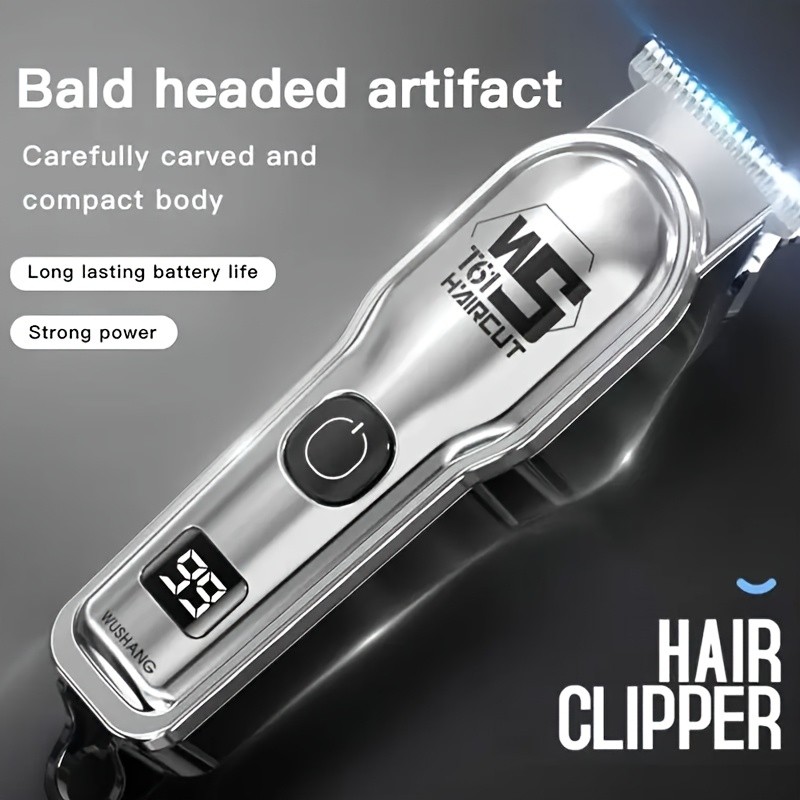 FEIYBA Professional Men’s Hair Clipper Set with Digital Display – USB Grooming Kit with Multiple Combs for Barbers & Home Styling