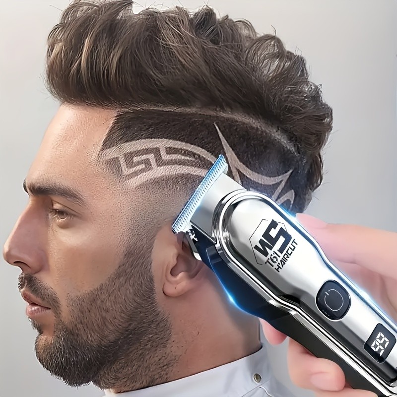 FEIYBA Professional Men’s Hair Clipper Set with Digital Display – USB Grooming Kit with Multiple Combs for Barbers & Home Styling