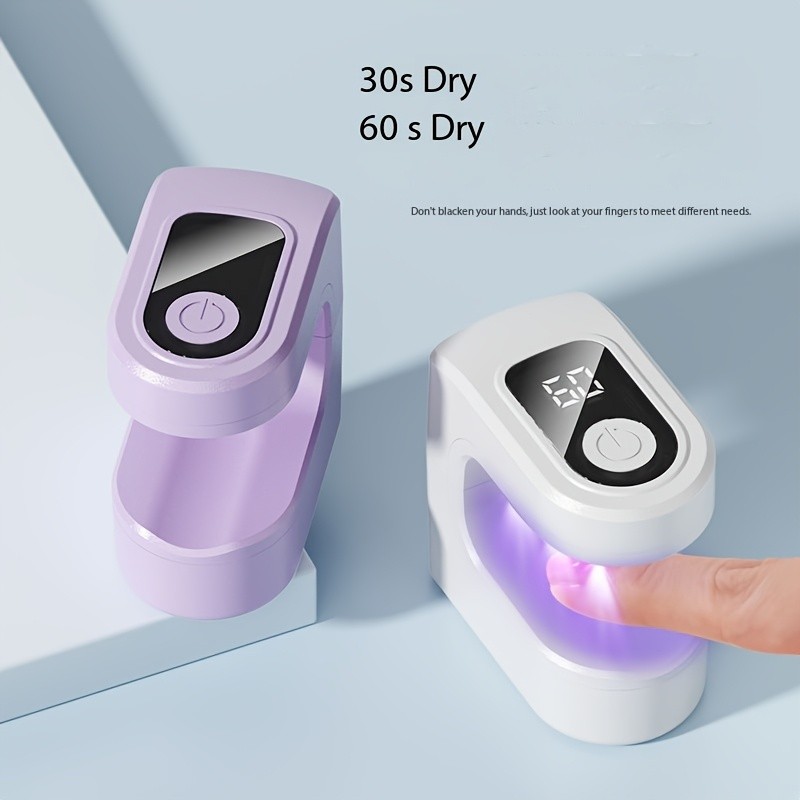 FEIYBA Mini Wireless Nail Enhancement Lamp with Digital Display – Portable USB Gel Curing Light for Manicures & Pedicures