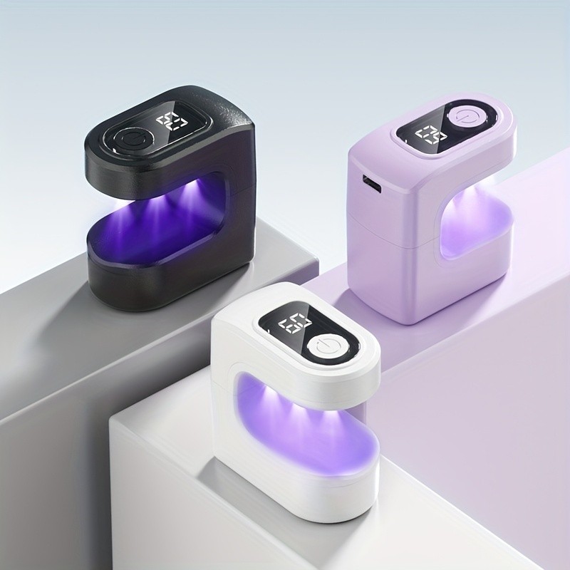 FEIYBA Mini Wireless Nail Enhancement Lamp with Digital Display – Portable USB Gel Curing Light for Manicures & Pedicures