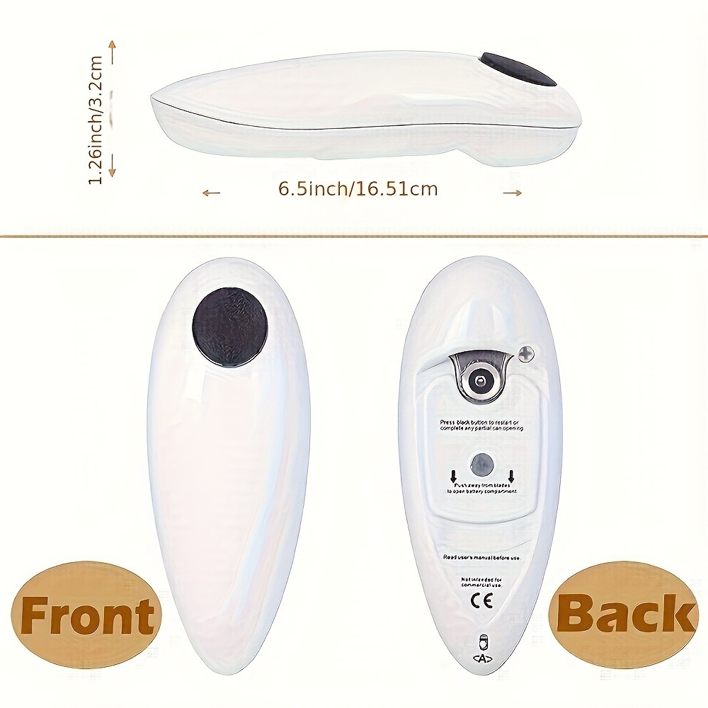 FEIYBA Compact Cordless Electric Can Opener – Smooth-Edge, Safe Auto Shut-Off Design for Easy Kitchen & Camping Use
