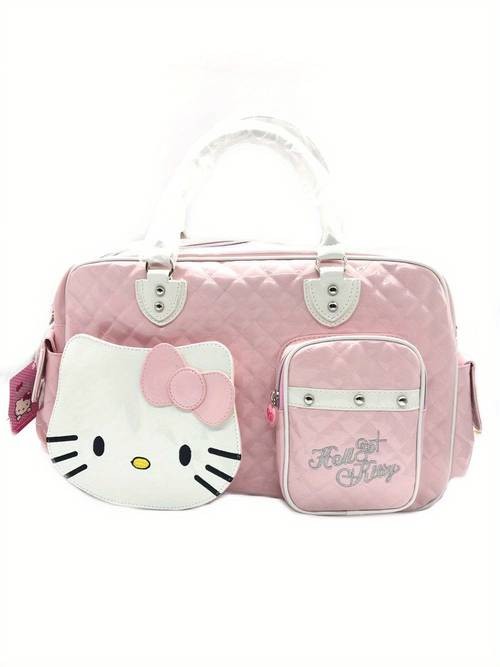 Sanrio Large Capacity Hello Kitty Luggage Bag – Y2K Style Travel & Crossbody Handbag Pink Accessories • Stylish & Functional • Ideal for Business Trips & Vacations