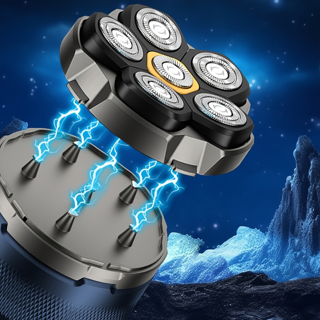 FEIYBA 6-Speed Cordless Electric Shaver with Spare Blade Mesh – Long-Life USB Razor for Smooth, Powerful Men’s Grooming