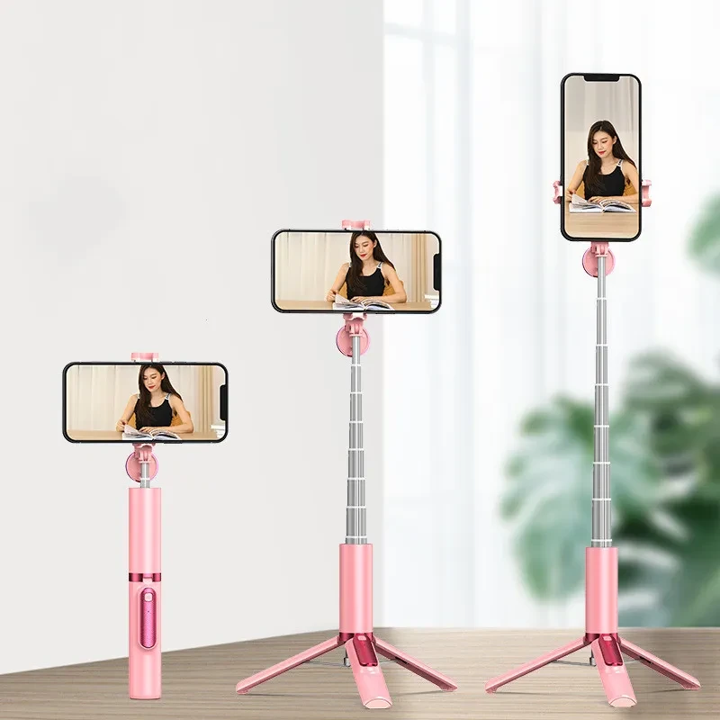 Compatible with Apple, Mobile Phone Remote Control Bluetooth Selfie Stick Mini Folding Light Tripod