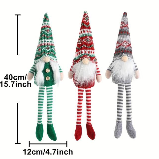 Nordic Rustic Christmas Gnome Doll Ornament – Classic Holiday Charm for Every Space