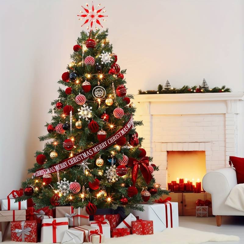 Classic 182.88cm Unlit Plastic Fir Christmas Tree – Traditional Holiday Centrepiece