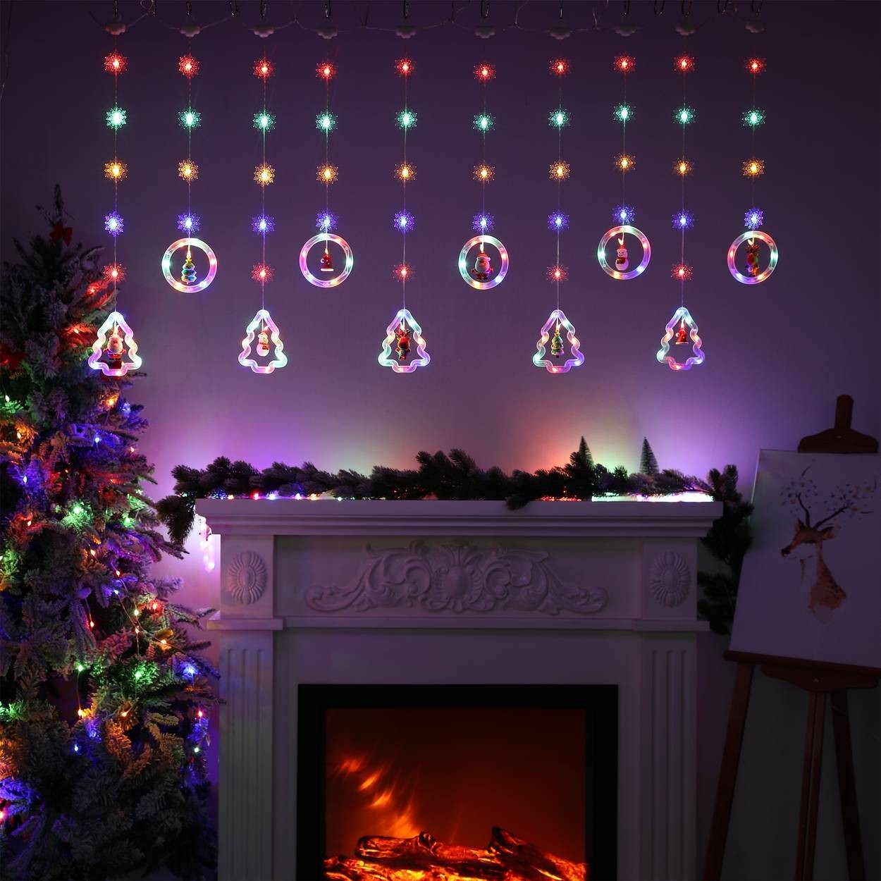 USB-Powered LED Christmas Tree Lights – 8-Mode Dimmable Fairy Lights with Remote