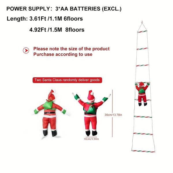 LED Christmas Ladder Light – Vintage Festive Charm with Battery Box Power