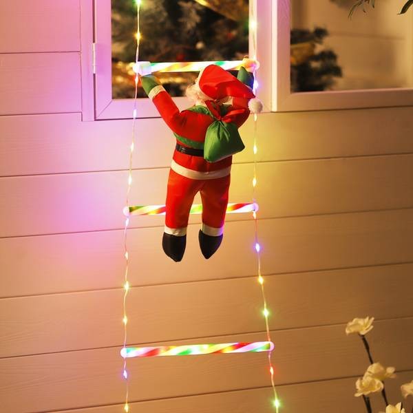 LED Christmas Ladder Light – Vintage Festive Charm with Battery Box Power