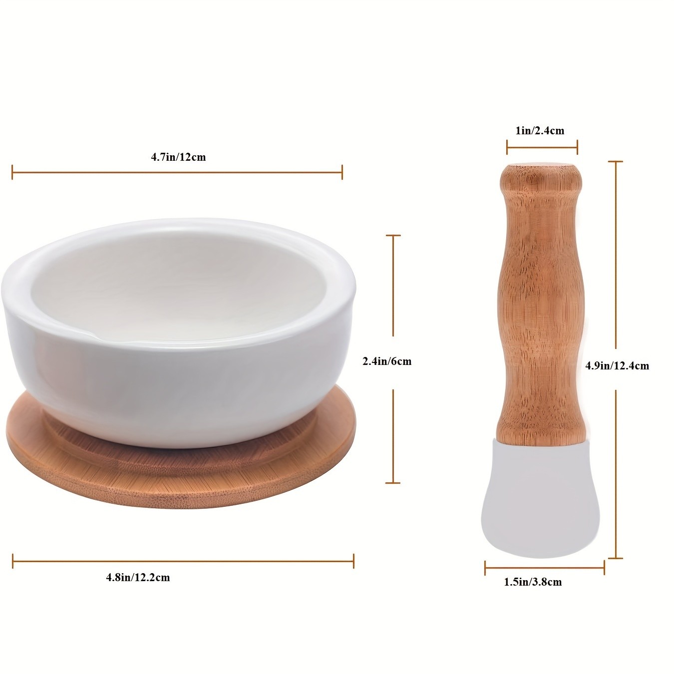 CEEFU Porcelain Mortar & Pestle with Lid – Durable Non-Slip Grinder for Spices, Herbs, Pills & Pesto