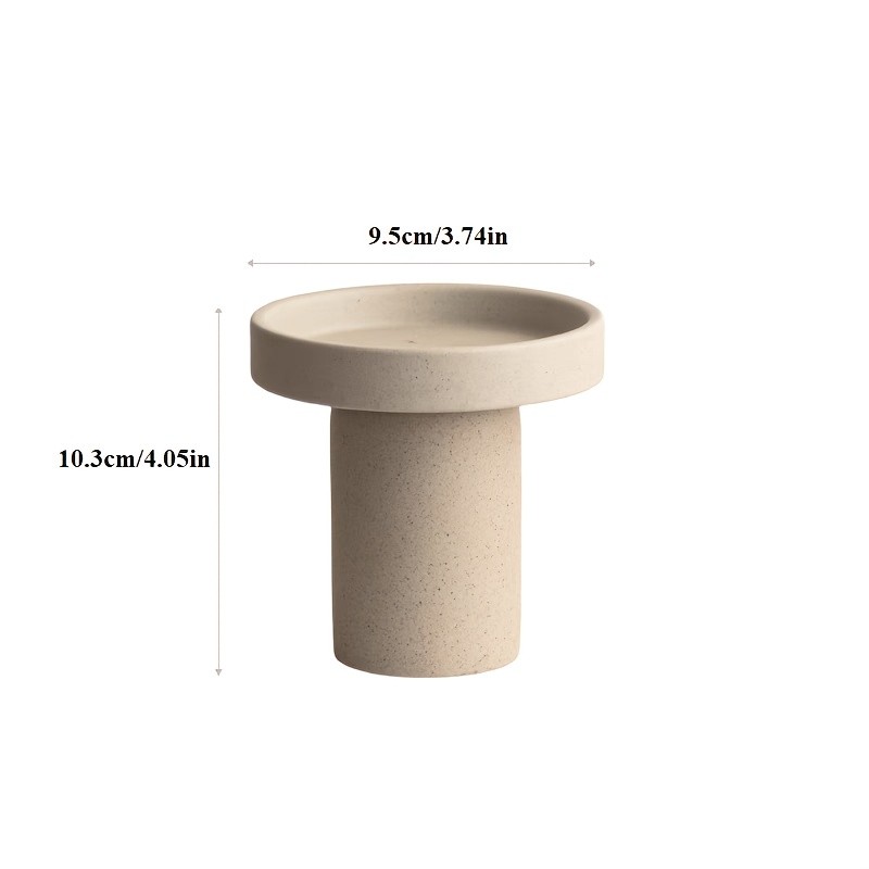 CEEFU Modern 3-Candle Ceramic Holder with Handles – Minimalist Drip-Resistant Stand for Holiday & Everyday NZ Home Decor